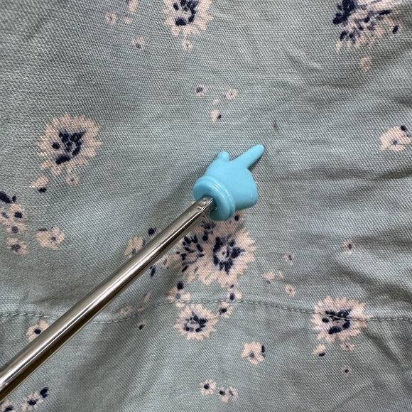 GAP | Overall Style Blue Floral Linen Blend Dress - Picture 5 of 7